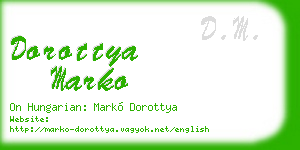 dorottya marko business card