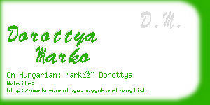 dorottya marko business card